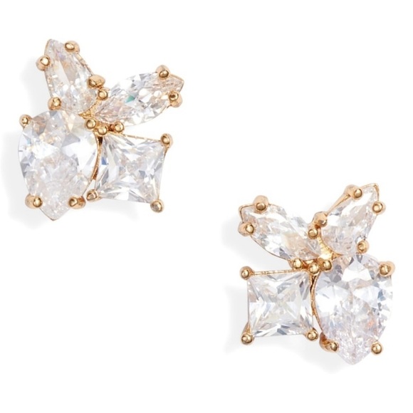 Kate Spade clear, crystal cubic zirconia earrings, new in original box. - Picture 1 of 4